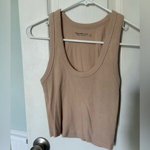 Abercrombie & Fitch Tan Ribbed Tank Top